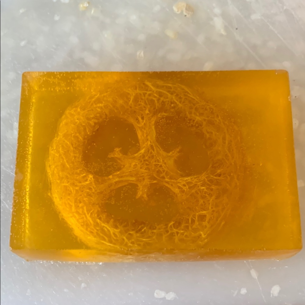 Natural Loofah Soap Bar - Orange